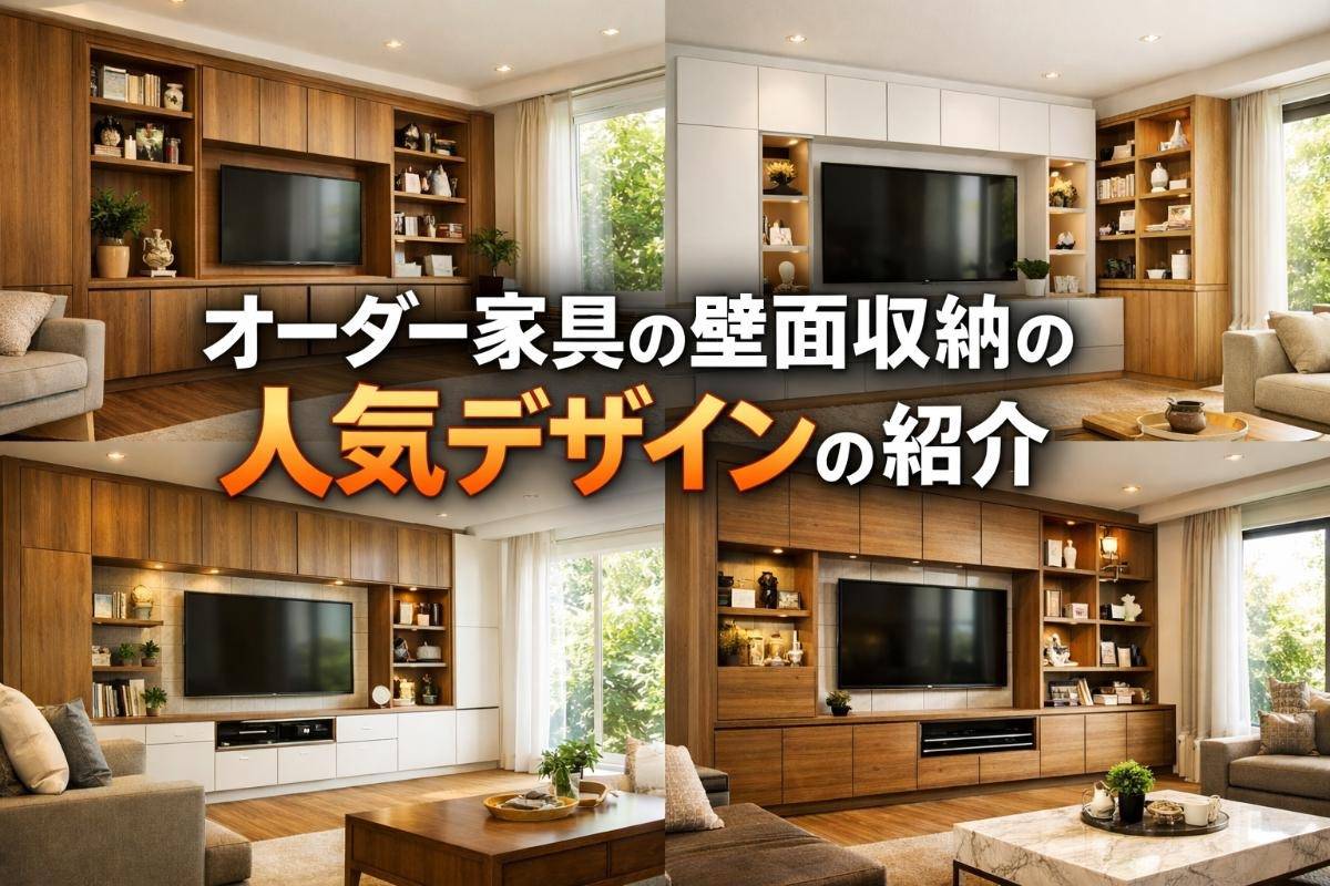 オーダー家具の壁面収納の人気デザインの紹介｜おすすめ活用事例も徹底解説