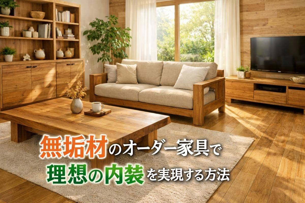 無垢材のオーダー家具で理想の内装を実現する方法を基礎から解説！