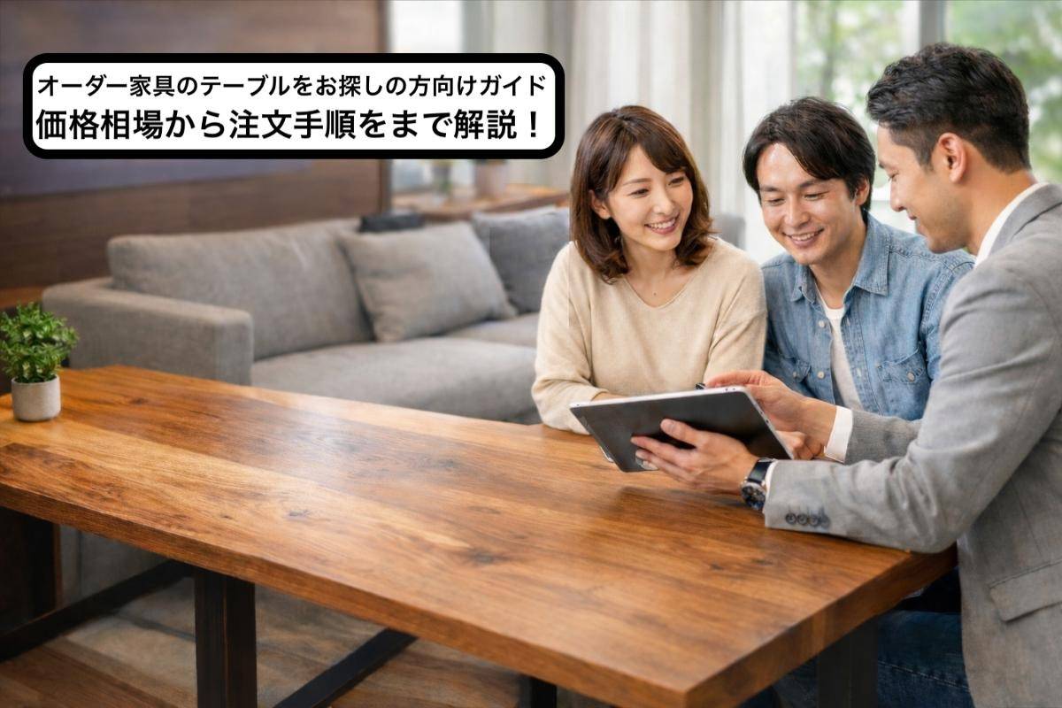 オーダー家具のテーブルをお探しの方向けガイド・価格相場から注文手順をまで解説！