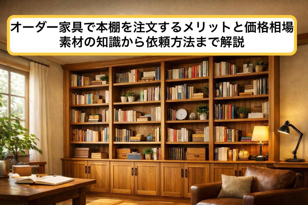 オーダー家具で本棚を注文するメリットと価格相場｜素材の知識から依頼方法まで解説