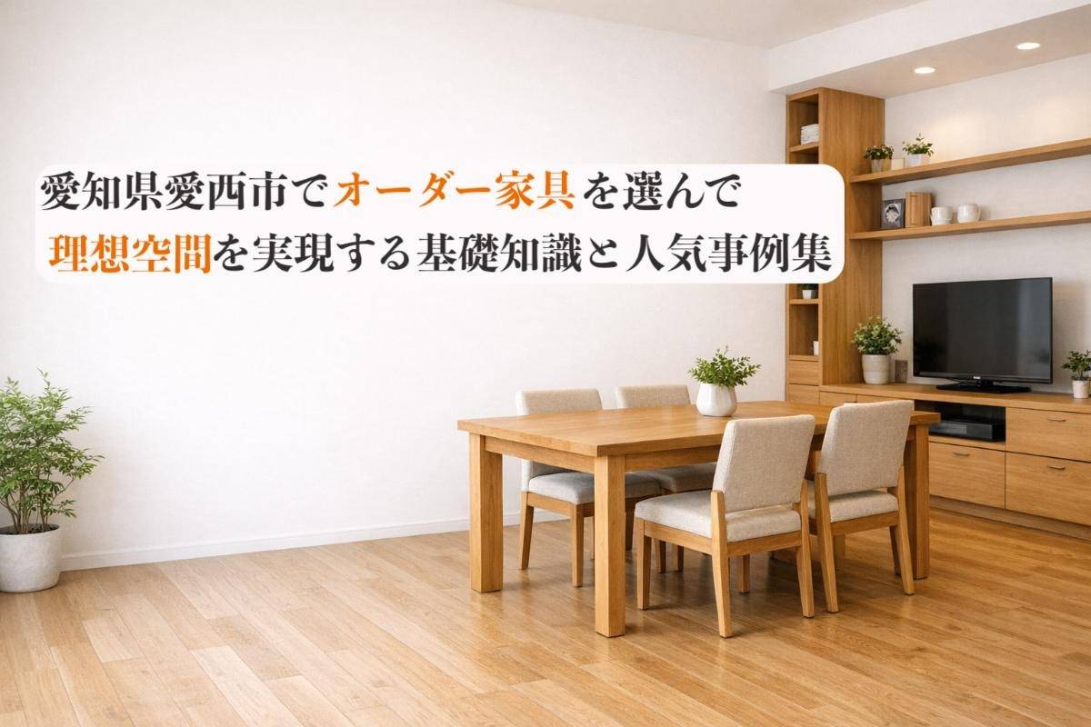 愛知県愛西市でオーダー家具を選んで理想空間を実現する基礎知識と人気事例集