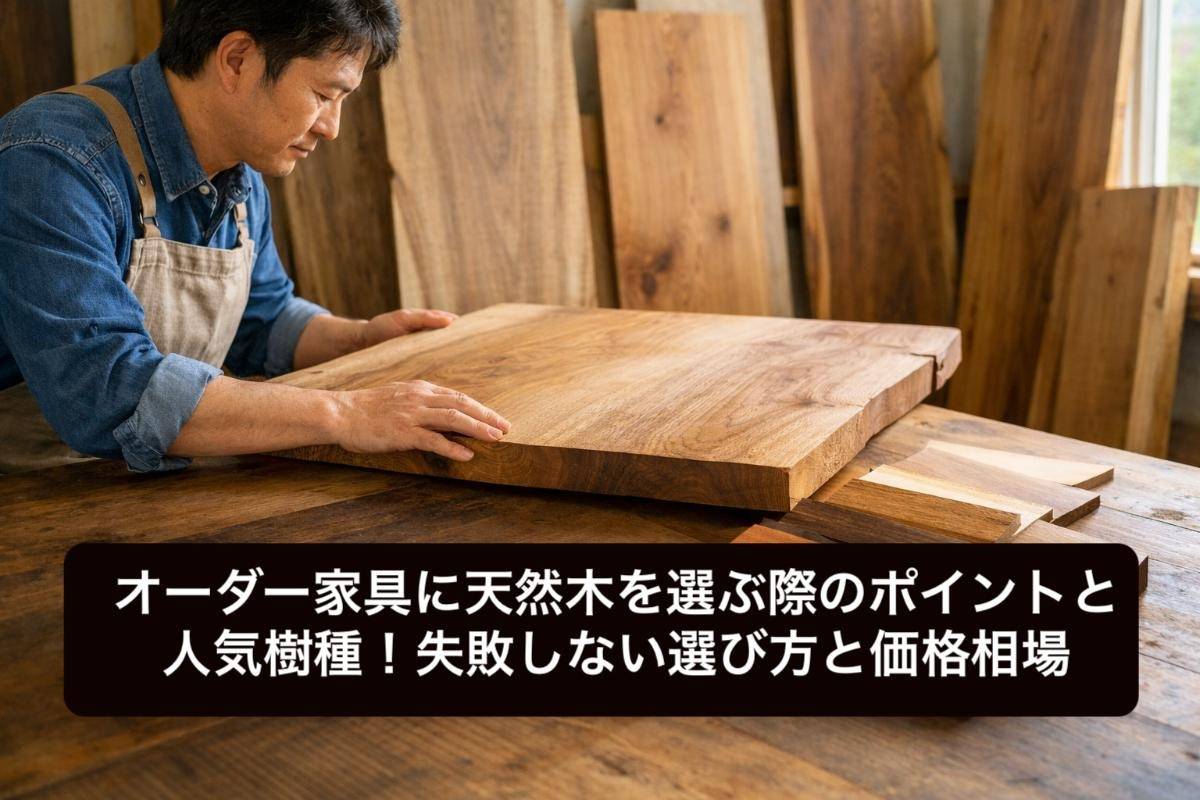 オーダー家具に天然木を選ぶ際のポイントと人気樹種!失敗しない選び方と価格相場