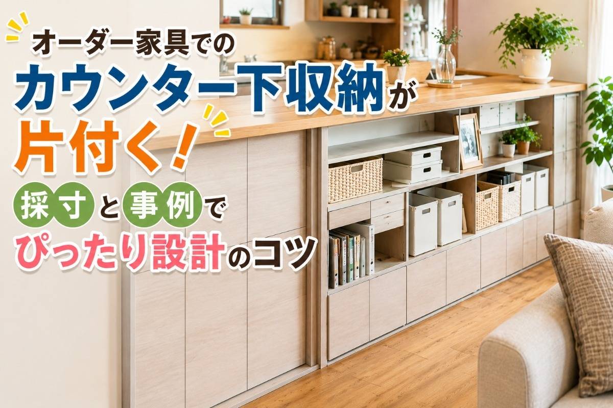 オーダー家具でのカウンター下収納が片付く！採寸と事例でぴったり設計のコツ