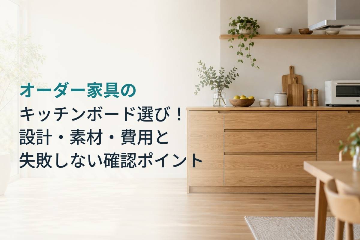 オーダー家具のキッチンボード選び！設計・素材・費用と失敗しない確認ポイント